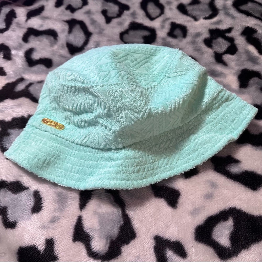 Kopari Teal Terrycloth Bucket Hat